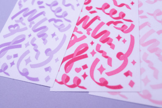 Glitter Confetti Vinyl Sticker Sheet Bundle