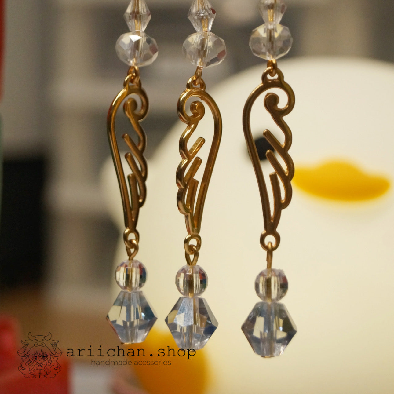 Golden Angel Wing Phone Charm