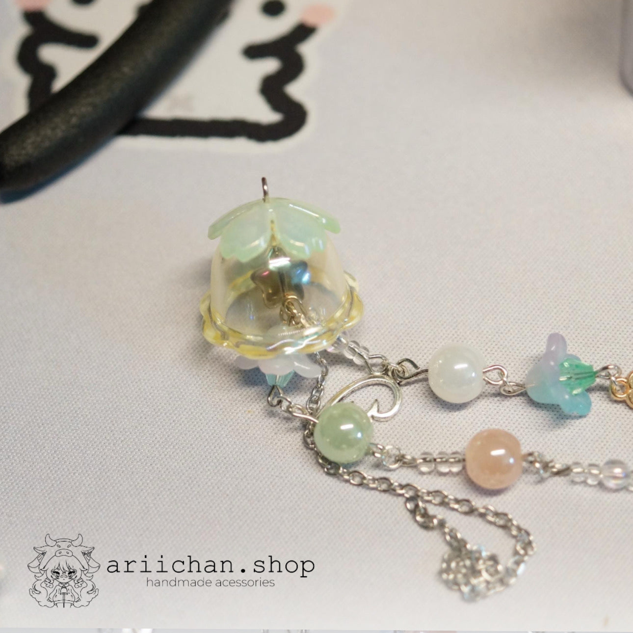 Cute Beaded Jellyfish Keychain