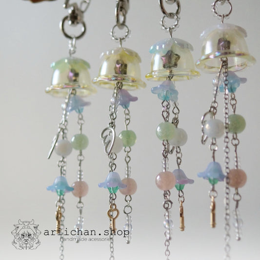 Cute Beaded Jellyfish Keychain