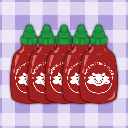 [Limited Edition] Clear Siracha Chilli Sauce Vinyl Sticker Bundle
