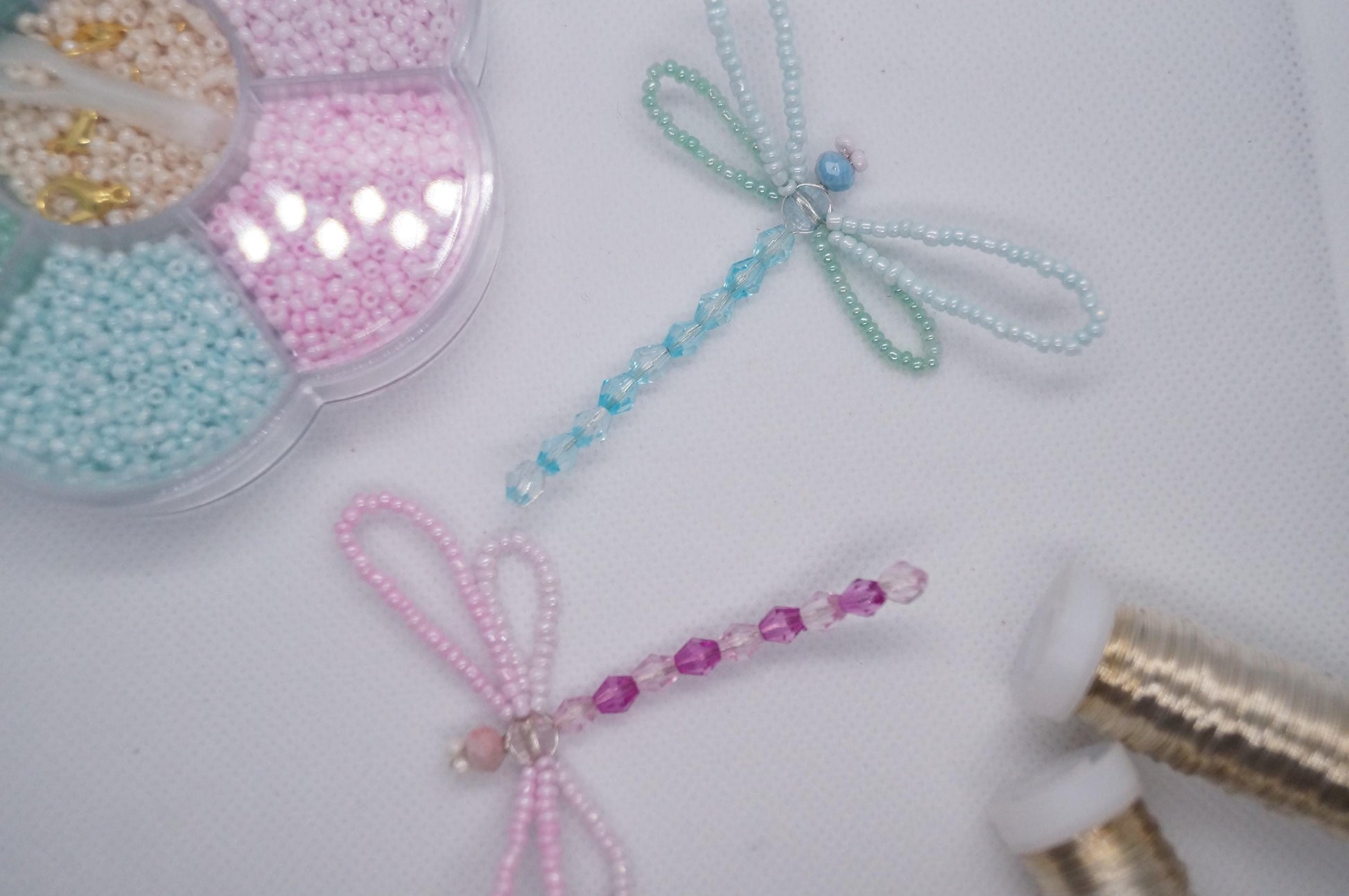 Seed bead collectable Crystal Dragonfly Trinket