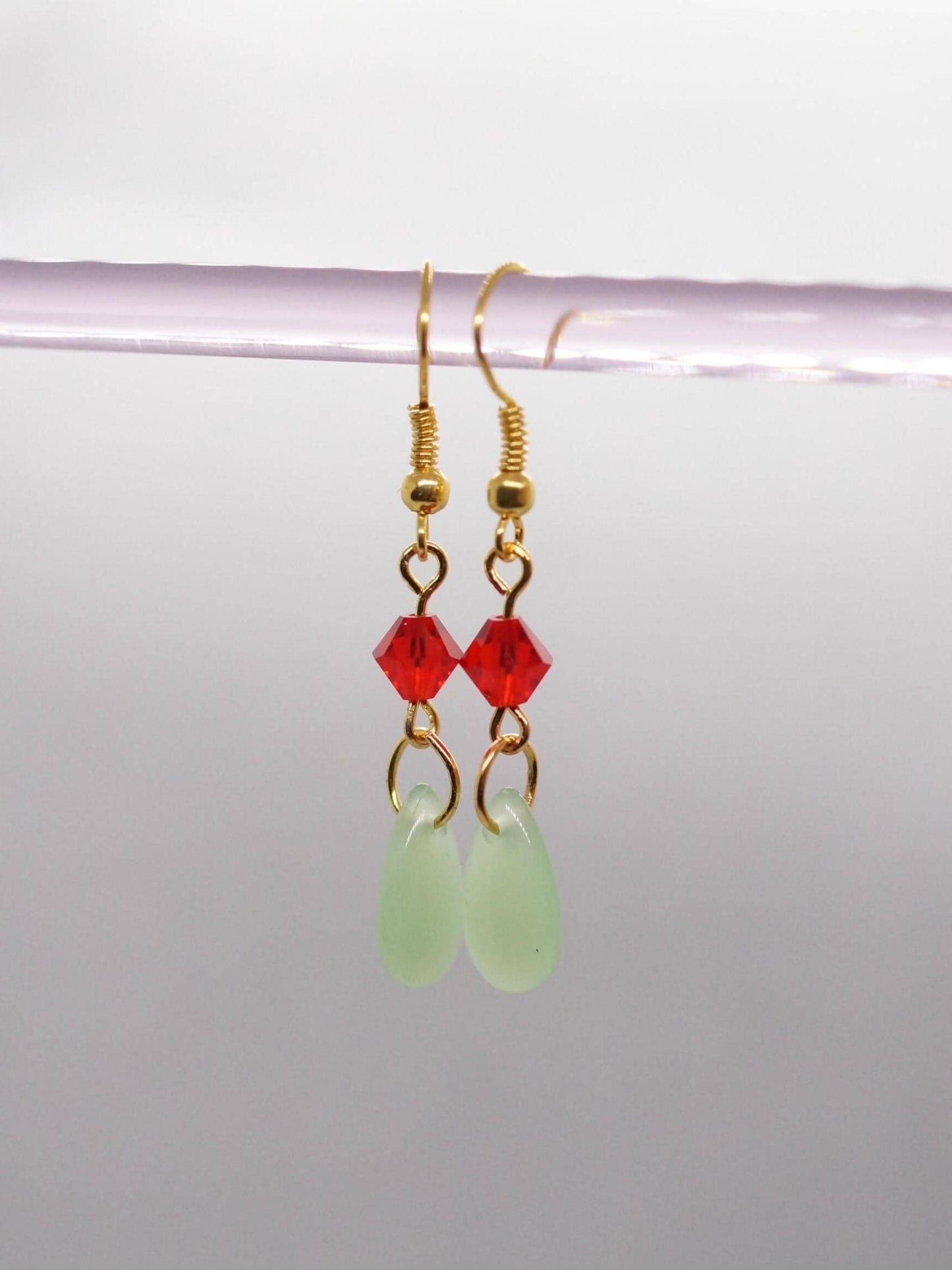 Dainty Howls Moving Castle Dangle Earrings Light Green Earrings