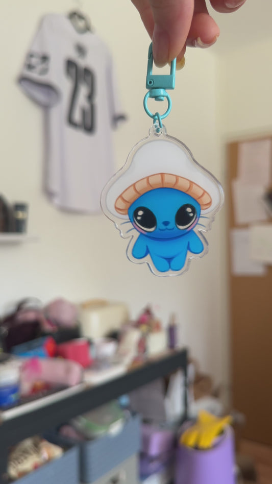 Smurf Acrylic Keychain